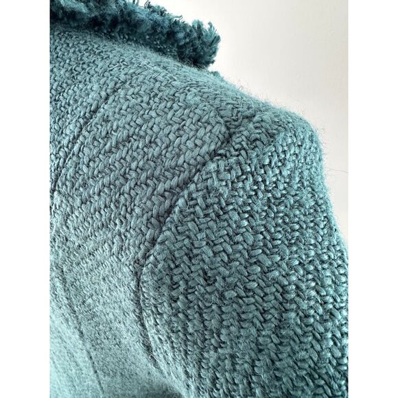 Dialogue Vintage Y2k Teal Blue Knit Designer Blazer Jacket size Medium - Picture 8 of 12